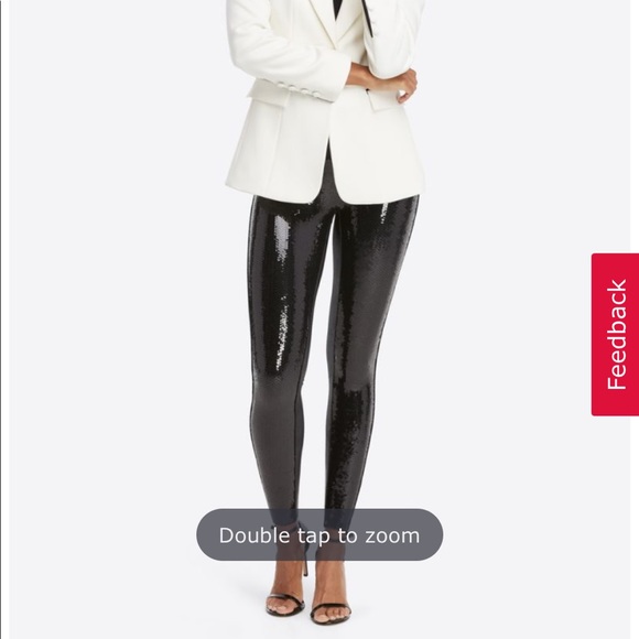 SPANX Pants - Spanx Faux Leather Sequin Legging